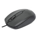 Manhattan Comfort II USB Wired Mouse, Black, 1000dpi, USB-A, Optical, Ambidextrous, Portable/Compact