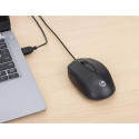 Manhattan Comfort II USB Wired Mouse, Black, 1000dpi, USB-A, Optical, Ambidextrous, Portable/Compact