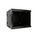 Extralink Rackmount cabinet 9U 600x600 AZH Black wall mounted, swing type