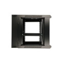 Extralink Rackmount cabinet 9U 600x600 AZH Black wall mounted, swing type