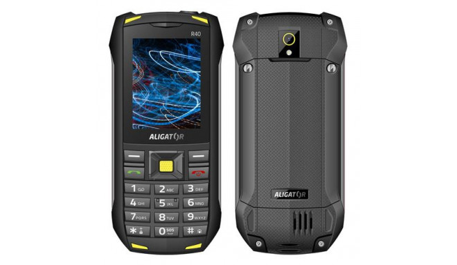 Aligator R40 eXtremo 6.1 cm (2.4&quot;) 150 g Black, Yellow Feature phone