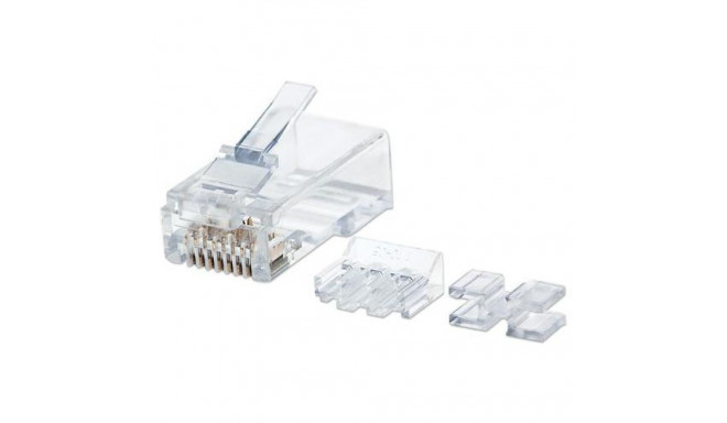 Intellinet RJ45 Modular Plugs, Cat6A, UTP, 2-prong, for stranded wire, 15 µ gold plated contacts, 80