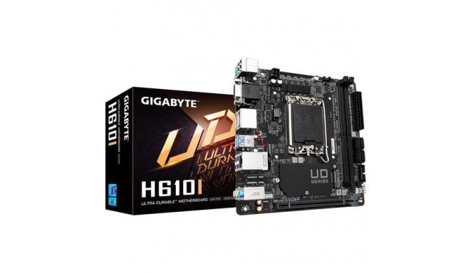 GIGABYTE H610I Motherboard - Supports Intel Core 14th CPUs, 4+1+1 Hybrid Digital VRM, up to 5600MHz 