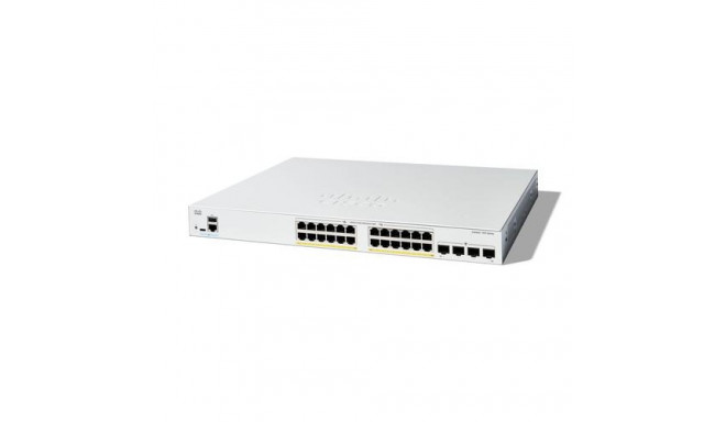 Cisco Catalyst 1200-24FP-4G Smart Switch, 24 Port GE, Full PoE, 4x1GE SFP, Limited Lifetime Protecti