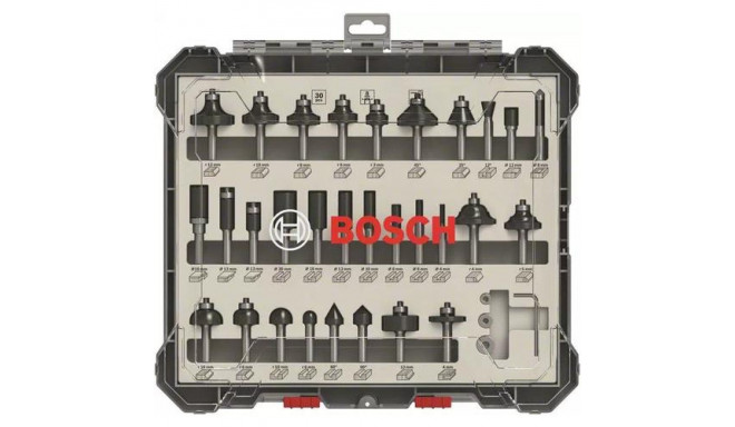 Bosch Mixed Router Bit Sets, 30-Pieces