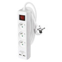 Emos 1902130202 surge protector White 3 AC outlet(s) 250 V 2 m