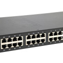 LevelOne 26-Port Fast Ethernet PoE Switch, 24 PoE Outputs, 2 x Gigabit RJ45, 150W