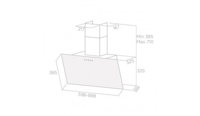 Elica Shire BK/A/60 Wall-mounted Black