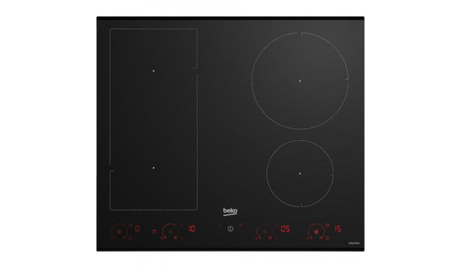 Beko HII64822UFT Black Built-in 60 cm Zone induction hob 4 zone(s)