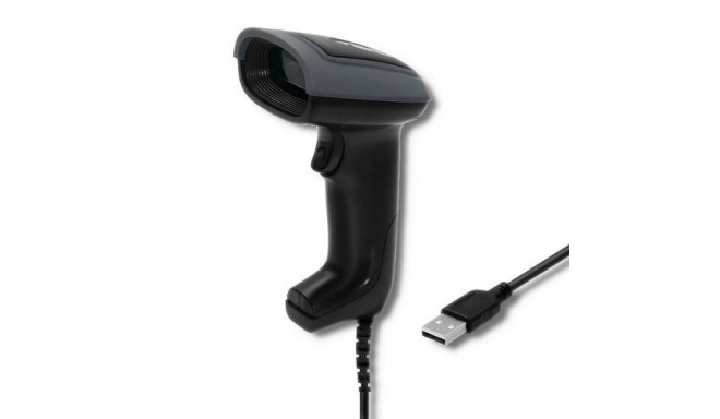 Qoltec 50863 barcode reader Handheld bar code reader 1D/2D LED Black