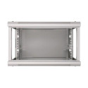 Extralink Rackmount cabinet 6U 600x600 Gray wall mounted