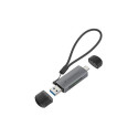 Conceptronic BIAN05G 2-in-1 USB 3.0 Dual Plug Card Reader, SD/MicroSD 3.0, UHS-I