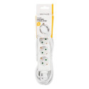 Deltaco GT-0402 power extension 5 m 4 AC outlet(s) Indoor White