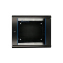 Extralink Rackmount cabinet 12U 600x600 AZH Black wall mounted, swing type