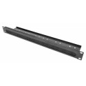 Intellinet 19" Cable Entry Panel with Cable Tray 2-Pack, with Brush, 1U, Black, 2pcs in a B