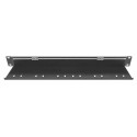 Intellinet 19" Cable Entry Panel with Cable Tray 2-Pack, with Brush, 1U, Black, 2pcs in a B