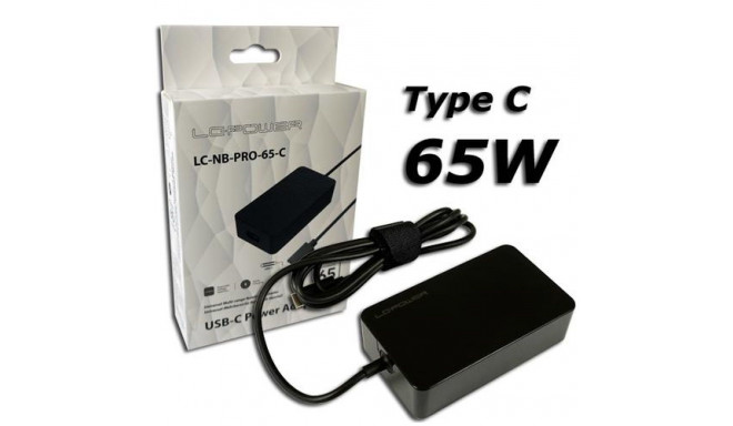 LC-Power LC-NB-PRO-65-C power adapter/inverter Indoor 65 W Black