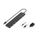 Conceptronic HUBBIES 7-Port USB 3.0/2.0 HUB with Power Adapter