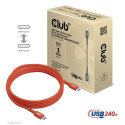 CLUB3D USB2 Type-C Bi-Directional USB-IF Certified Cable Data 480Mb, PD 240W(48V/5A) EPR M/M 3m / 9.