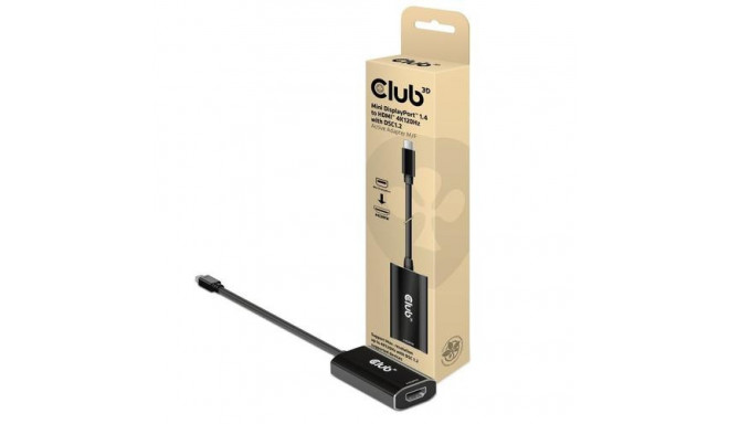 CLUB3D Mini DisplayPort 1.4 to HDMI 4K120Hz with DSC1.2 Active Adapter M/F