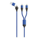 2GO 797364 lightning cable 1.2 m Black, Blue
