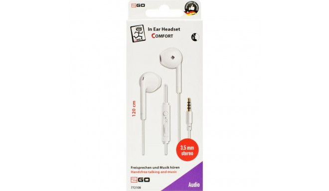 2GO 795961 headphones/headset Wired In-ear Calls/Music White