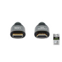 Manhattan HDMI Cable with Ethernet, 8K@60Hz (Ultra High Speed), 3m (Braided), Male to Male, Black, 4