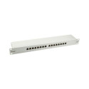 Equip 327316 Premium 16-Port Cat.5e Shielded Patch Panel, Light Grey