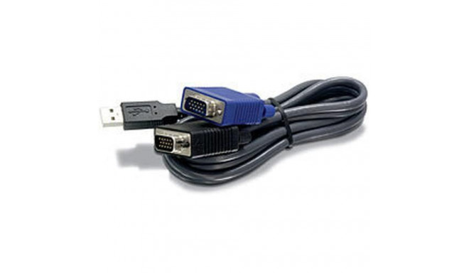 Trendnet 1.8m USB/VGA KVM cable Black