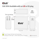 CLUB3D Travel Charger 140 Watt GaN technology, Single port USB Type-C, Power Delivery(PD) 3.1 Suppor