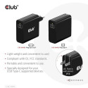 CLUB3D Travel Charger 140 Watt GaN technology, Single port USB Type-C, Power Delivery(PD) 3.1 Suppor