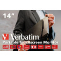 Verbatim 49591 computer monitor 35.6 cm (14&quot;) 1920 x 1080 pixels Full HD LCD Touchscreen Bl