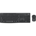 Logitech MK295 Silent Wireless Combo keyboard Mouse included Office USB QWERTZ German Graphite