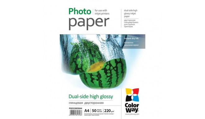 Colorway PGD220050A4 photo paper A4 White High-gloss