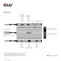 CLUB3D USB Gen1 Type-C 9-in-1 hub with HDMI, VGA, 2x USB Gen1 Type-A, RJ45, SD/Micro SD card slots a