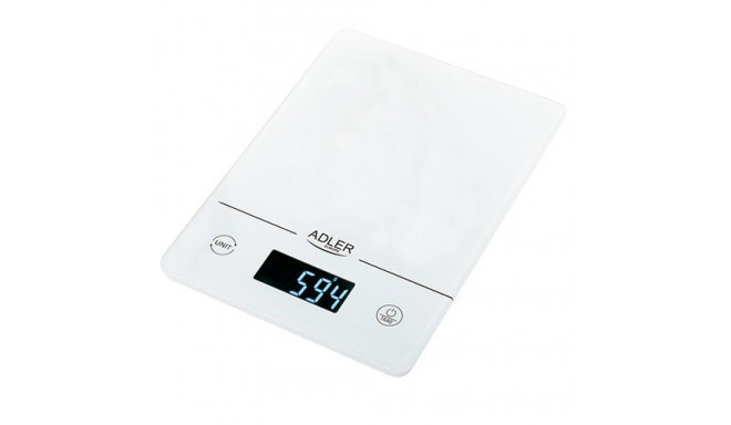 Adler AD 3170 kitchen scale Transparent, White Rectangle Electronic kitchen scale