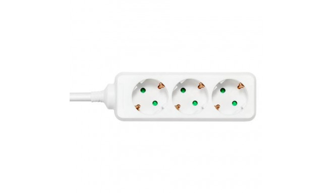 Deltaco GT-0301 power extension 3 m 3 AC outlet(s) Indoor White