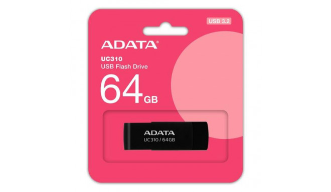 ADATA UC310 USB flash drive 64 GB USB Type-A 3.2 Gen 1 (3.1 Gen 1) Black