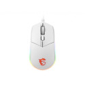 MSI CLUTCH GM11 WHITE Gaming Mouse &#039;2-Zone RGB, upto 5000 DPI, 6 Programmable button, Symme