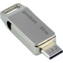 Goodram ODA3 USB flash drive 32 GB USB Type-A / USB Type-C 3.2 Gen 1 (3.1 Gen 1) Silver