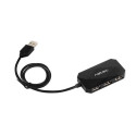 NATEC NHU-0647 interface hub USB 2.0 480 Mbit/s Black