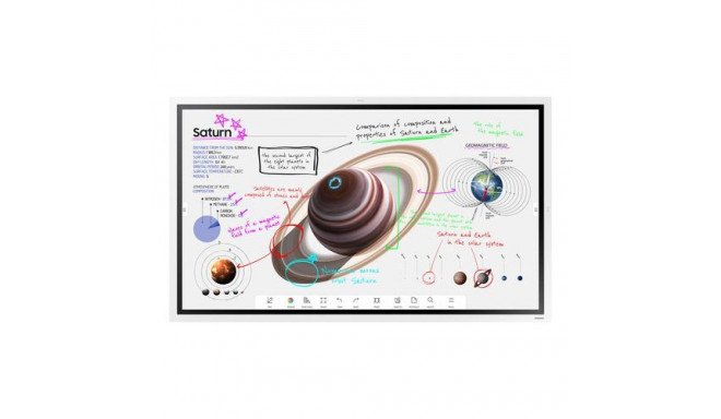 Samsung WM55B interactive whiteboard 139.7 cm (55&quot;) 3840 x 2160 pixels Touchscreen Grey, Wh