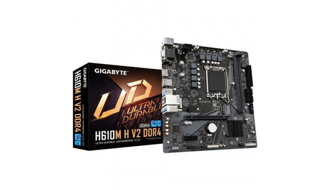 GIGABYTE H610M H V2 DDR4 Motherboard - Supports Intel Core 14th CPUs, 6+1+1 Hybrid Digital VRM, up t