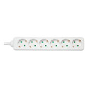 Deltaco GT-0601 power extension 3 m 6 AC outlet(s) Indoor White