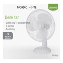 Deltaco FT-532 household fan White