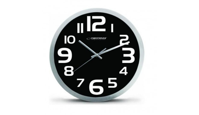 Esperanza EHC013K Wall Clock - Zurich - Black Quartz clock Oval Black, White