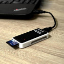 Axagon CRE-X1 card reader USB 2.0 Black, White