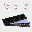 Axagon CLR-M2L6 computer cooling system Solid-state drive Heatsink/Radiatior Black