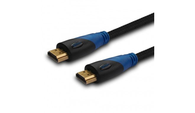 Savio CL-49 HDMI cable 5 m HDMI Type A (Standard) Black, Blue