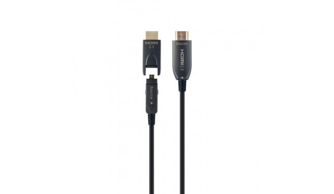 Gembird CCBP-HDMID-AOC-50M HDMI cable HDMI Type D (Micro) HDMI Type A (Standard) Black